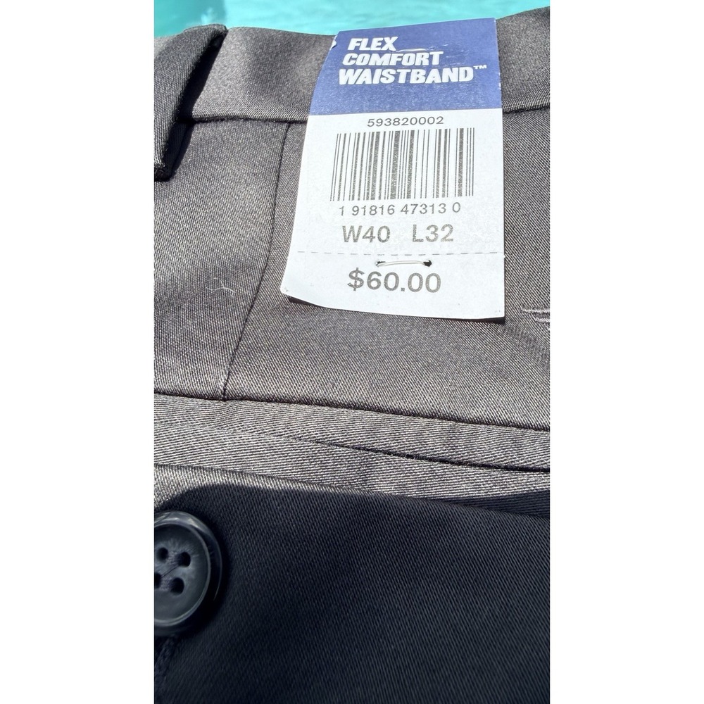 Dockers Men's Straight Fit Pants 40x32 Black Flex Comfort Waist MSRP $60 NWT - Picture 4 of 6